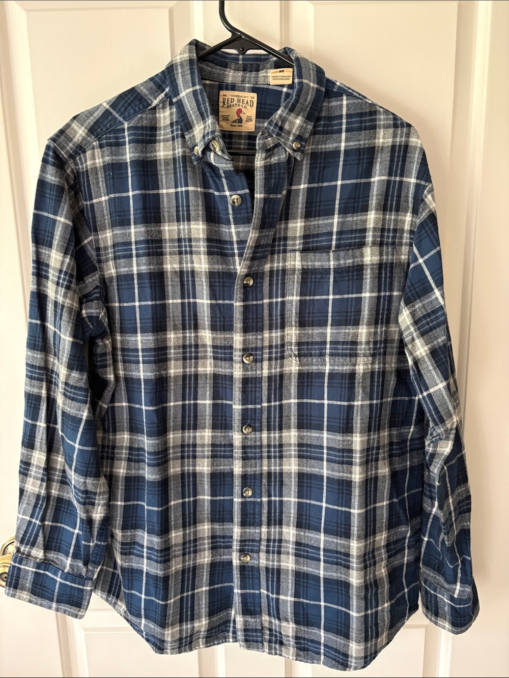 RedHead by Irish Setter Men's Blue Plaid Button-Down Shirt